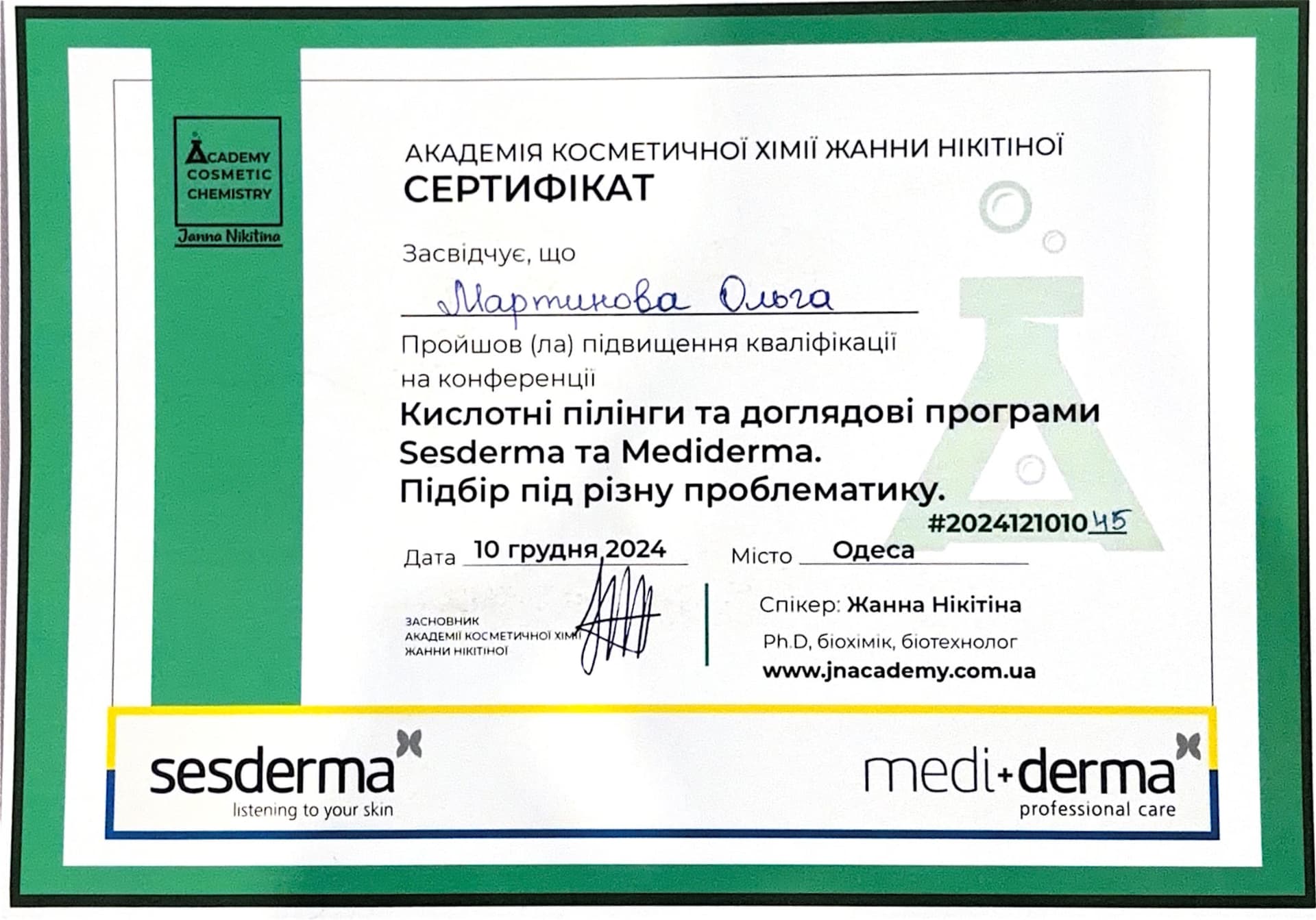 Sesderma & Mediderma Chemical Peels